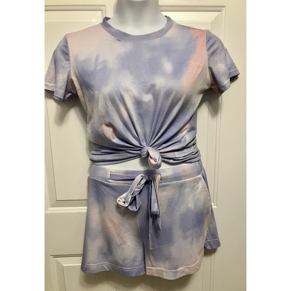 Love + Harmony Pants - Love + Harmony 2 Pc Set Sz‎ Small Women's Purple Blue Pink Tie Dye Shorts Shirt